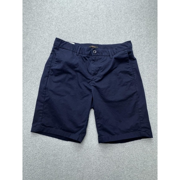 Quince Shorts Mens 32 Deep Navy Organic Cotton Stretch Chino Flat Front Casual - Picture 1 of 13